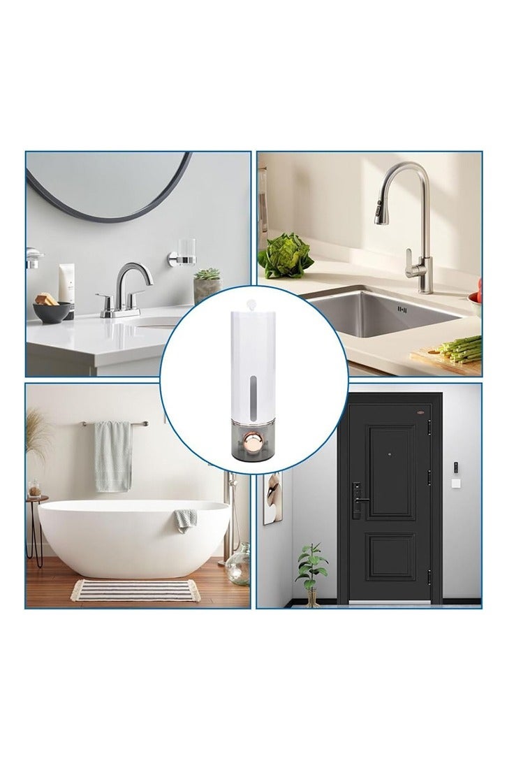400ml Wall Mounted Soap Dispenser with Adhesive Hooks, No Drilling Gel and Shampoo Dispensers, Wall Mounted Bathroom Soap Dispenser for Kitchen - Image 4