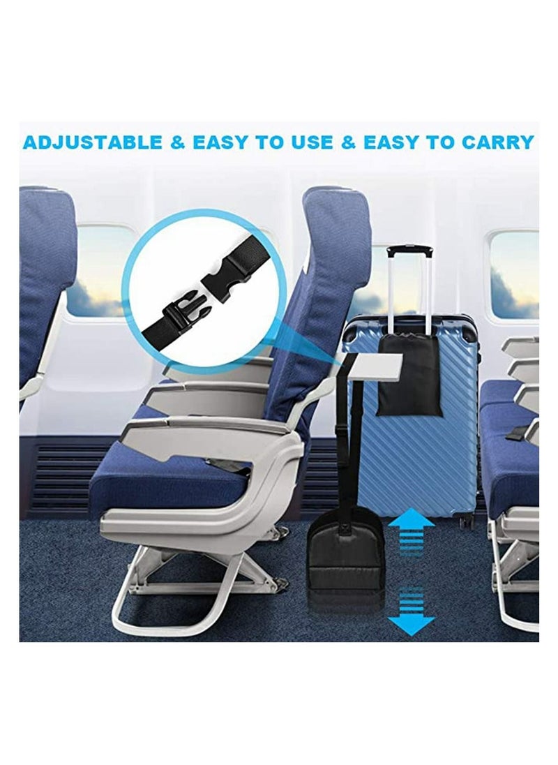COOLBABY Portable Adjustable Folding Leg Hammock.Footrest Hammock  For Airplane. Office.Under Desk.Car. Home Relaxation.Black