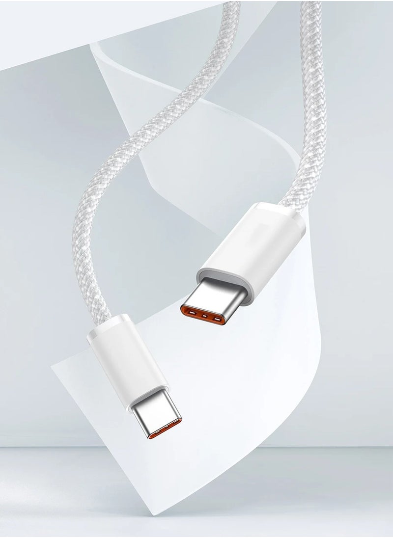 Generic - Original Fabric Fast Charging Cable USB C to USB C Apple Specifications, 2 Pieces 60W, Fast Charging Cable for iPhone 15/15 Plus/15 Pro/15 Pro Max, for Galaxy S24 S23 S22, iPad Pro, MacBook Air - Image 1