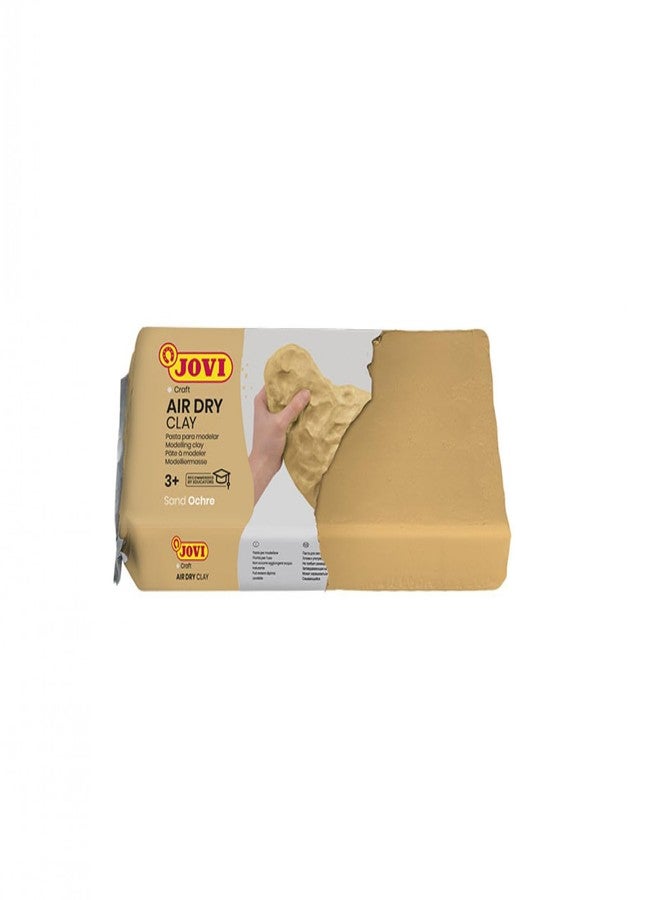 Jovi European Air Dry Modelling Sand Ochre Non-Toxic Clay Pack of 2 250g Each Ideal for for Sculpting Pottery Art & Craft Handicraft Educational Purpose Fine Motor Skills, Natural - Image 2