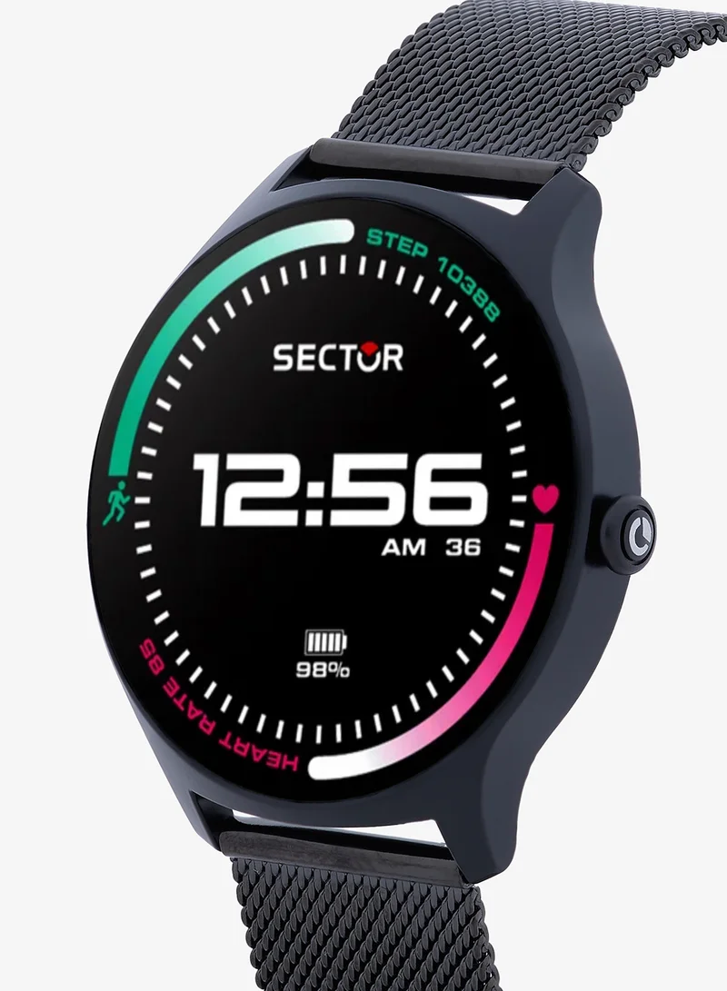 Sector S-06 collection Men's Black Stainless Steel Smart watch - R3253551001