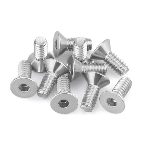 EASTLO #10-32 x 1/2" Flat Countersunk Head Socket Cap Screws, 304 Stainless Steel 18-8 SS, Full Machine Thread Coverage, Allen Hex Drive, 50 PCS - Image 1