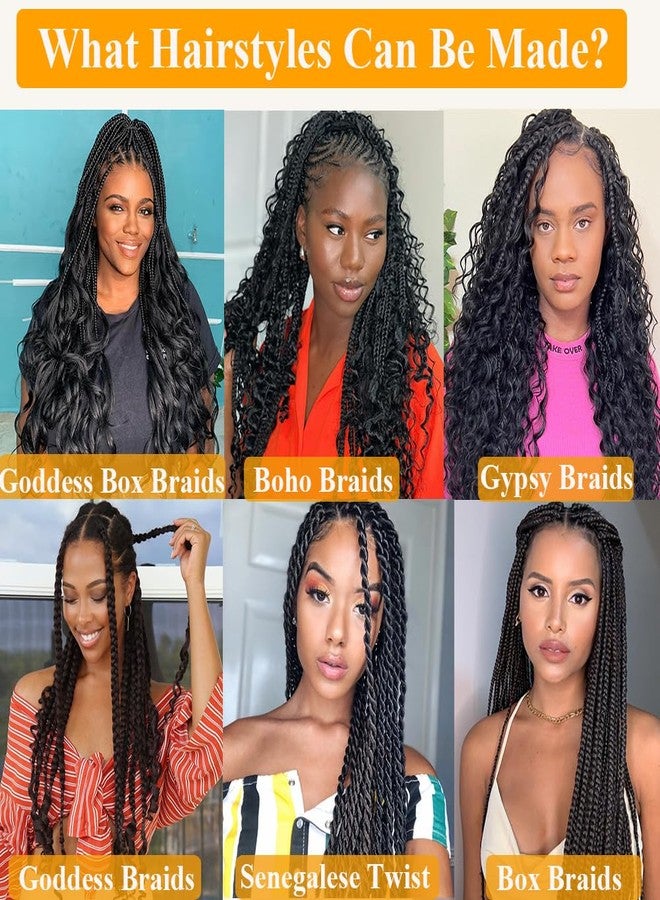 Colorful Queen French Curl Braiding Hair 22 Inch Pre Stretched Bouncy Curly Braiding Hair Extensions 7 Packs French Curly Crochet Hair for Black Women #33 - Image 4