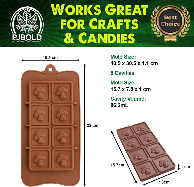 PJ Bold Mushroom Candy Bar Silicone Mold - Image 2