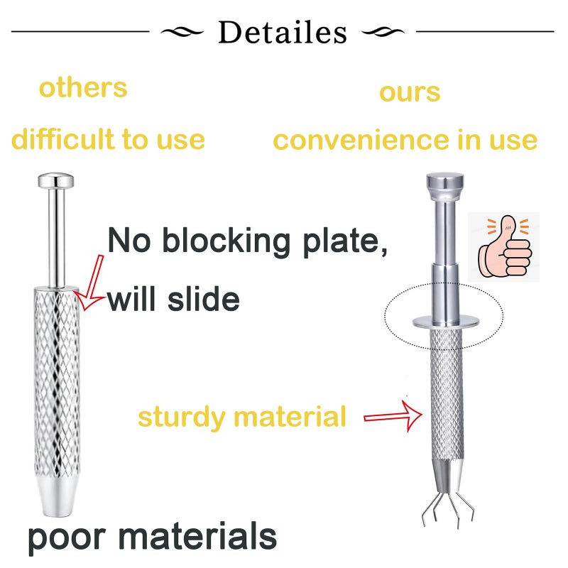 Longita Piercing Ball Grabber Tool Piercing Assistant Tool Piercing Jewelry Septum Ball Screw Tools for Changing Jewelry Piercings Removal Tools Screw on Labret Lip Earring Balls Replacement Holder - Image 3