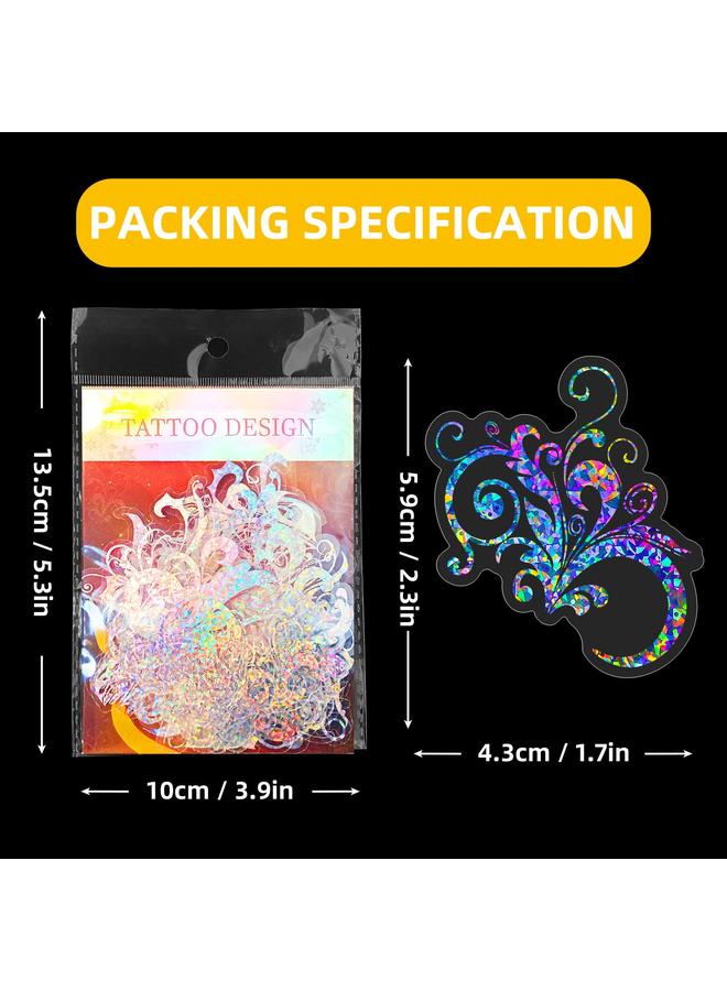 Bluejw 50 Pattern Tattoo Personality Decorative Laser Stickers Ins Style Arm Tattoo Element Laser Stickers - Image 3