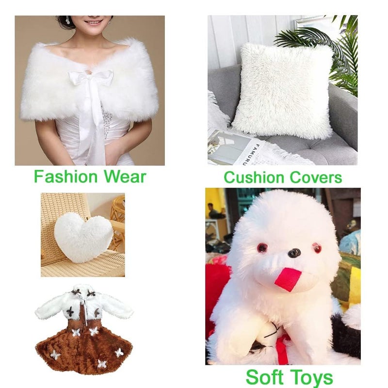 Brownmonkey Solid Fabric Cloth For Baby Photoshoot, Soft Toys Making, Art And Craft,Costume, Dresses, Jackets, Decoration Props Background Mat For Pictures Etc (White, .5M) - Image 3