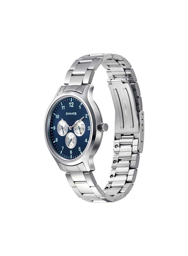 سوناتا ساعة يد معدنية دائرية تناظرية فضية  مم - Image 1