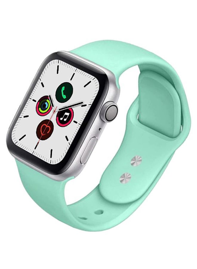 Perfii Solid Replacement Band For Apple Watch Series 5/4/3/2/1 Mint - Image 2