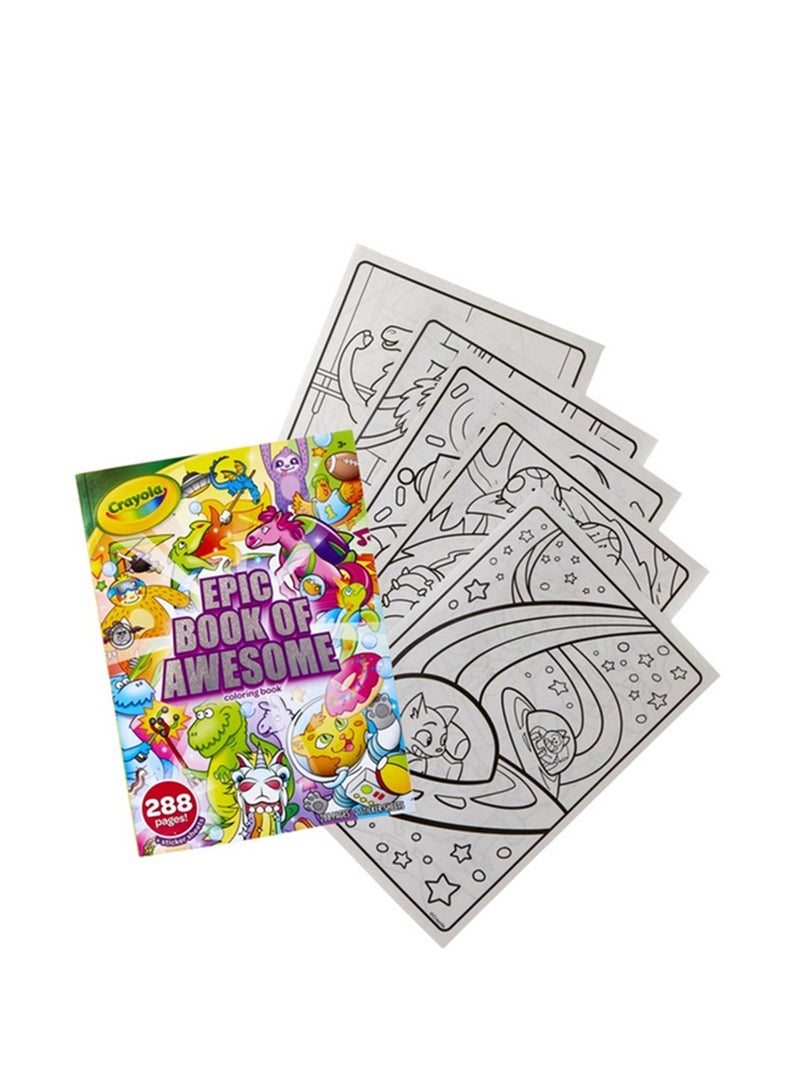 كتاب ملحمي مكون من 288 صفحة من كتاب التلوين الرائع، متعدد الألوان
