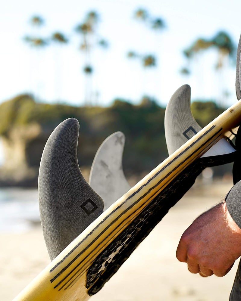 Surf Squared Twin, Thruster or Quad Fin Set - Solid Fiberglass for Lightweight Durability & Top Performance - Compatible with Futures Single Tab Surfboards - Image 5