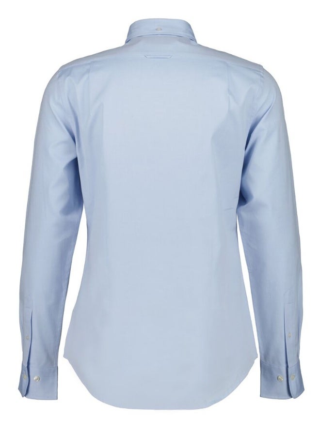 غانت قميص أكسفورد بنقشة دقيقة بقصة ضيقة من جانت - Image 2