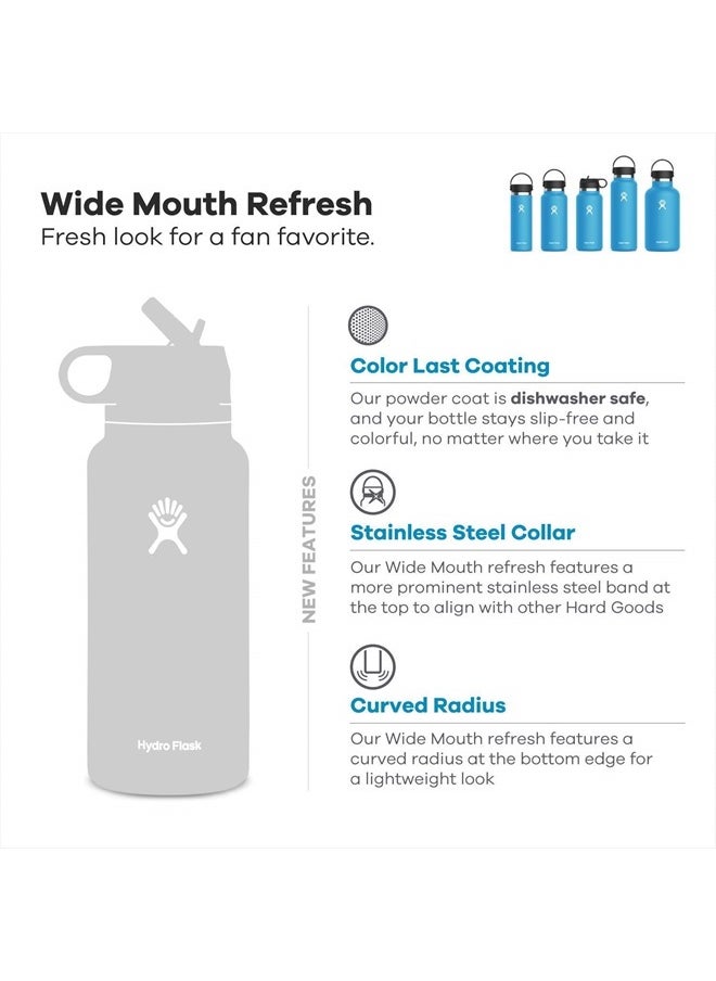Hydro Flask 32 oz Wide Mouth Straw Lid Black  - Image 2