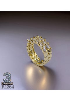 Women's Ring, Gold Plated, High Quality With Sparkling Zircon