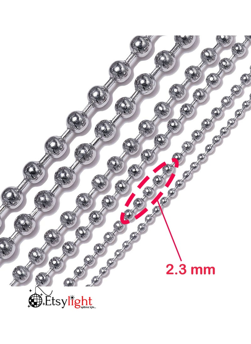 Etsylight - 2.3 mm Ball Chain, 1 Meter, Nail Clipper Chain, Ball Chain, Wallet Chain, Card Chain - Image 1