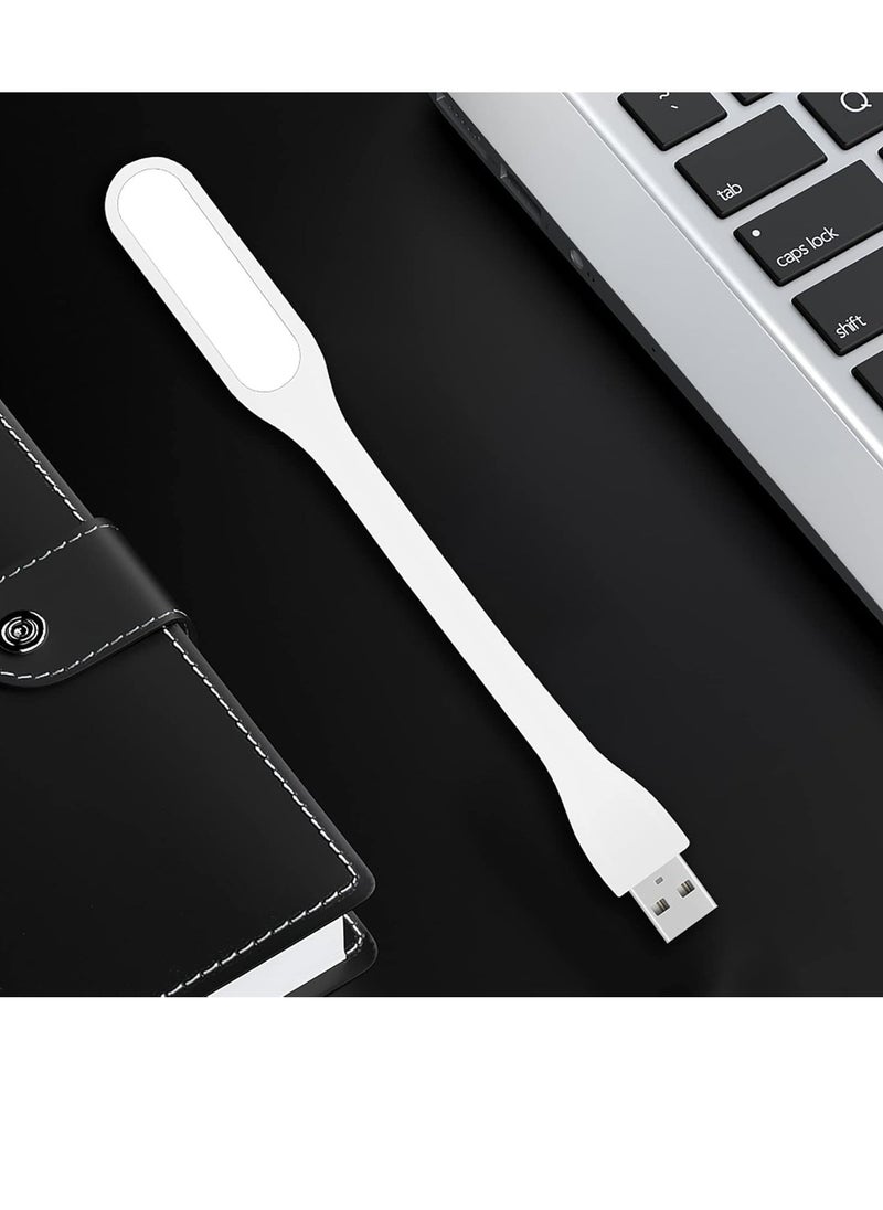 Generic 2pcs,Ultra Bright LED USB Lamp White,Mini Flexible Light, Portable USB Led Reading Night Lamp for PC Laptop Computer Notebook Power Bank  (White)  - Image 5