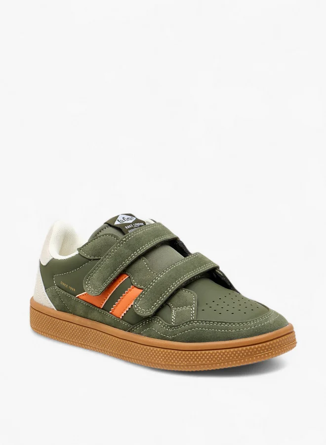 لي كوبر Boys' Colourblock Sneakers with Hook and Loop Closure