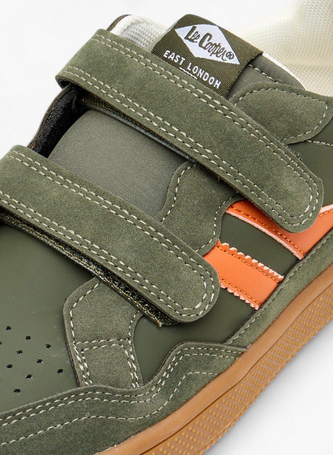 Lee Cooper Boys' Colourblock Sneakers with Hook and Loop Closure - Image 4