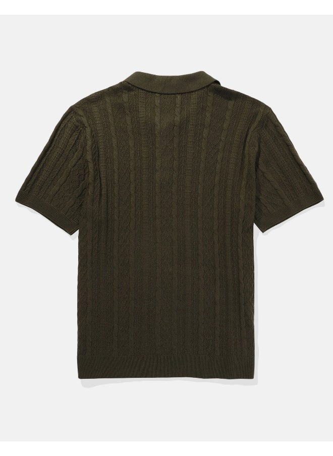 American Eagle Textured Polo Neck Sweater  - Image 2