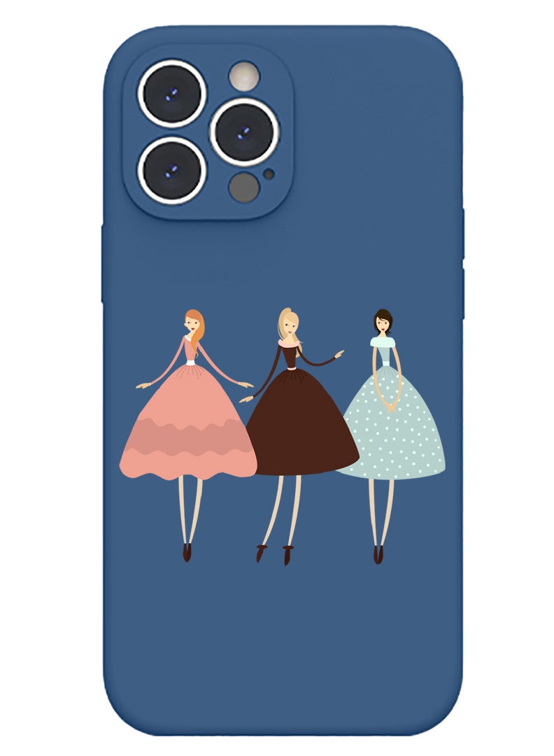 Theodor Protective Slim Fit Case Liquid Silicone Cover with Full Body Protection Anti-Scratch Shockproof Case For iPhone 15 Pro Blue  - Pride - Image 1