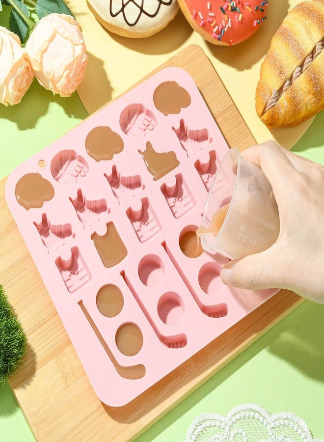 Airssory 2 pcs Hockey Theme Silicone Fondant Molds Sports Ball Game Exercise Moulds for DIY Cake Chocolate Pudding Jelly Candy Resin Craft Candle Home Decor - Image 5