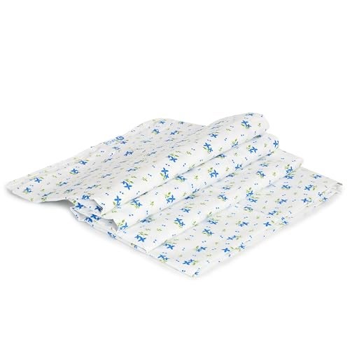 HOUSE FOX Cotton Summer | Single Layer | Thin | Non AC and AC Blanket | Dohar Single Bed Cotton Blankets for Summer | Throw Blanket | Upper Blanket | 152.4 x 228.6 cm (1, Floral Blue, Single) - Image 5