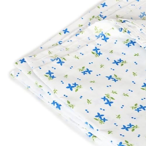 HOUSE FOX Cotton Summer | Single Layer | Thin | Non AC and AC Blanket | Dohar Single Bed Cotton Blankets for Summer | Throw Blanket | Upper Blanket | 152.4 x 228.6 cm (1, Floral Blue, Single) - Image 3
