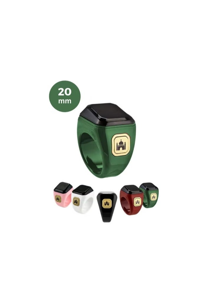 BSTWSH Zikr Ring Smart Ring – 20mm Wearable Tasbih Counter with Vibration Reminder, Bluetooth Connection, IQIBLA App, 5 Daily Prayer Reminders, OLED Display – Stylish & Functional for Modern Muslims - Image 2