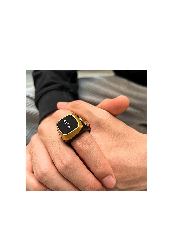 BSTWSH Zikr Ring Smart Ring – 20mm Wearable Tasbih Counter with Vibration Reminder, Bluetooth Connection, IQIBLA App, 5 Daily Prayer Reminders, OLED Display – Stylish & Functional for Modern Muslims - Image 5