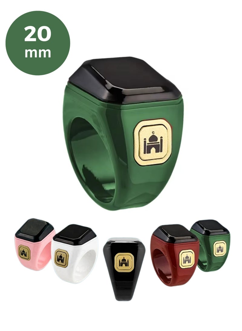 BSTWSH Zikr Ring Smart Ring – 20mm Wearable Tasbih Counter with Vibration Reminder, Bluetooth Connection, IQIBLA App, 5 Daily Prayer Reminders, OLED Display – Stylish & Functional for Modern Muslims  - Image 1
