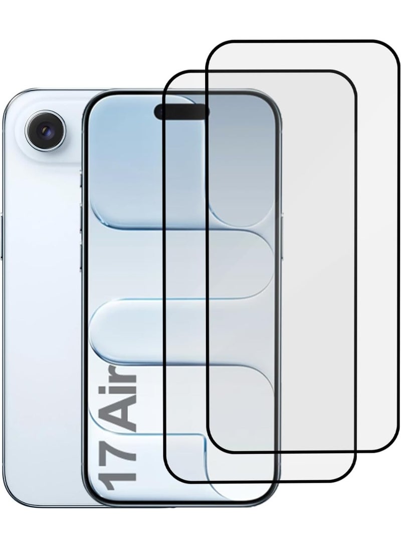 2 Pack Screen Protector for iPhone 17 Air tempered Glass Screen Protector 9H hardness Scratch Resistance iPhone 17 Air edge to edge glass Tempered Glass - Image 1