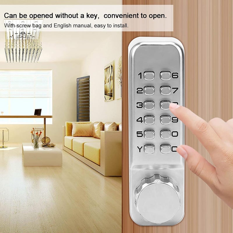 klarako Digital Door Lock Mechanical Keyless Entry Door Lock Password Combination Door Keypad Deadbolt Waterproof Code Door Lock for Home Office - Image 3