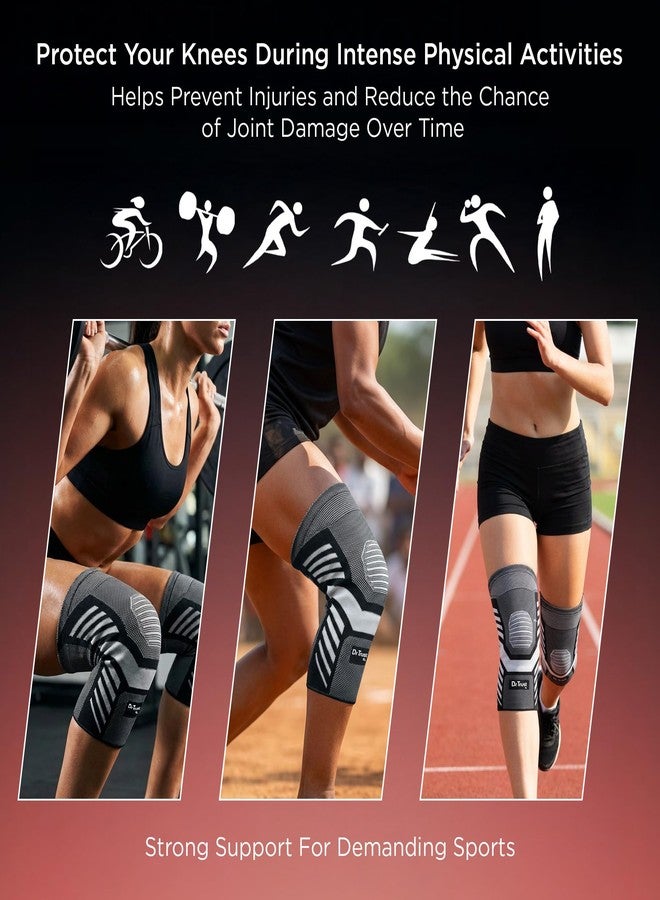 Dr Trust USA 4520 Knee Cap Pro for Knee Pain, Meniscus Tear, ACL Arthritis, Sports and Recovery Support, Advanced Compression Knee Sleeve for Joint Stability Recovery Knee Brace For Men and Women - Medium (1 Pair) - Image 3