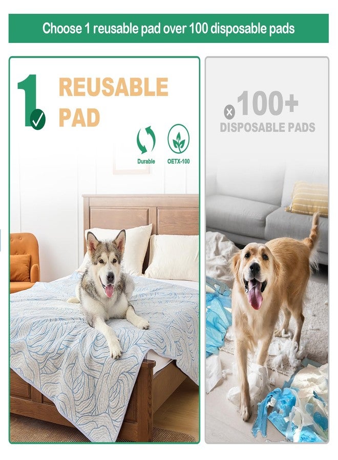 Qeils Pee Pads for Dogs, 4 Pack Reusable Puppy Pads 18"x24" Super Absorbent Leakproof Dog Wee Wee Pads, Anti-Slip Potty Training Pads for Floor, Crate,Couch, Whelping Pads Litter Mat Dog Accesories - Image 4