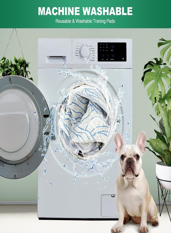 Qeils Pee Pads for Dogs, 4 Pack Reusable Puppy Pads 18"x24" Super Absorbent Leakproof Dog Wee Wee Pads, Anti-Slip Potty Training Pads for Floor, Crate,Couch, Whelping Pads Litter Mat Dog Accesories - Image 5
