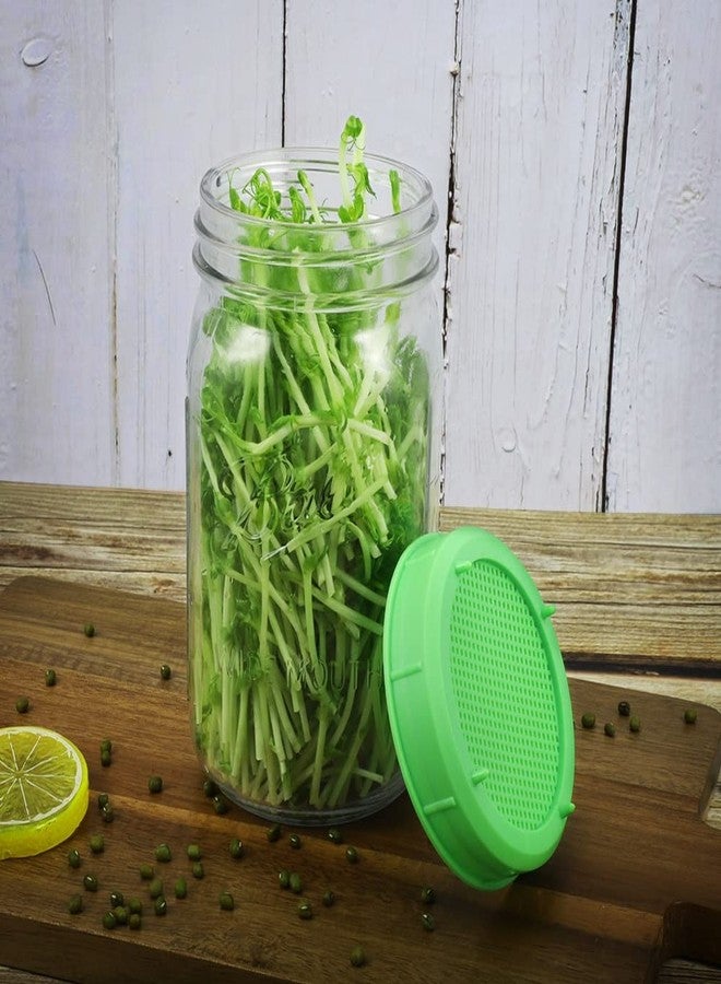 Amytalk 12 Pack Plastic Sprouting Lids for 86mm Wide Mouth Mason Jars, Sprouting Strainer Lid for Canning Jars, Suit for Grow Bean Sprouts, Alfalfa, Salad Sprouts etc - Image 4