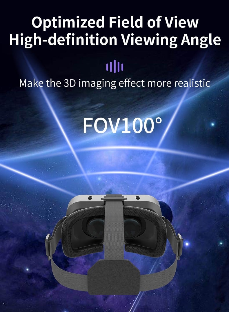 VR SHINECON Immersive VR Glasses for Smartphones – Virtual Reality Headset for 4.7-7.0 Inch Phones, 3D Movie & Gaming Experience, Adjustable Pupil & Focal Distance, 100° Wide View, Lightweight & Portable - Image 5