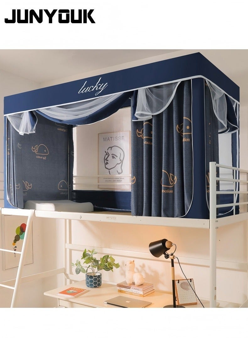 JUNYOUK Bed Canopy Tents Curtain Blackout Curtain Single Bed Tent Curtain Student Shading Cloth Bed Canopy Mosquito Net Student Sleep Privacy Protection - Image 1