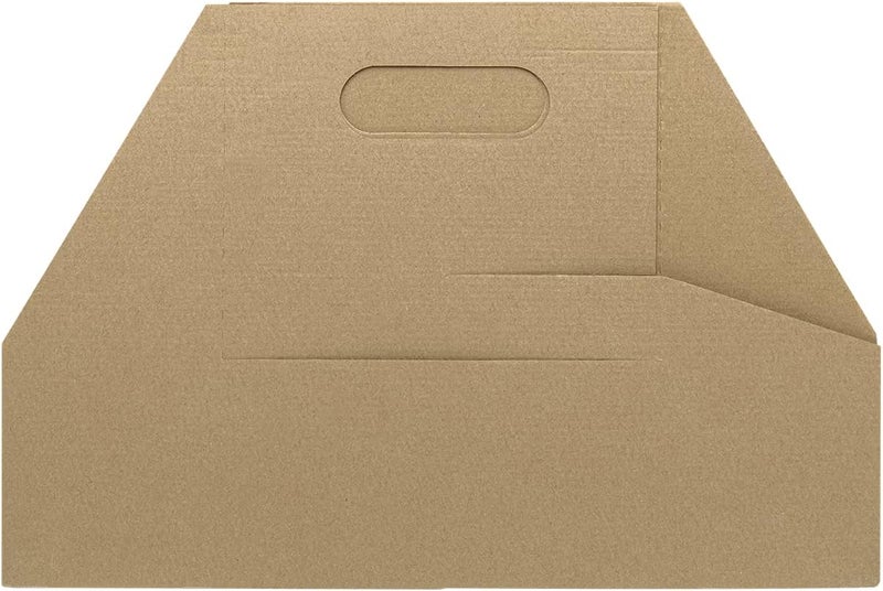 Karat Paperboard Drink Carrier with Handle - Sturdy Kraft Coffee Cup Carrier for Hot/Cold Beverages, Fits 10-32 oz Cups - Eco-Friendly, Disposable to-Go Drink Holder (4-Cup) - Image 5