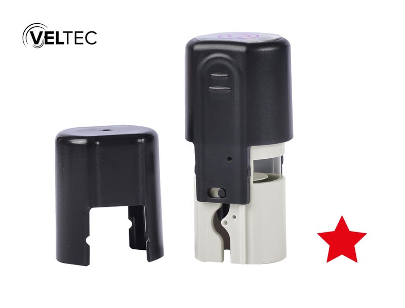 Veltec Self-Inking Stamp, Round Teacher Stamp for Classroom (Solid Star) - Image 2