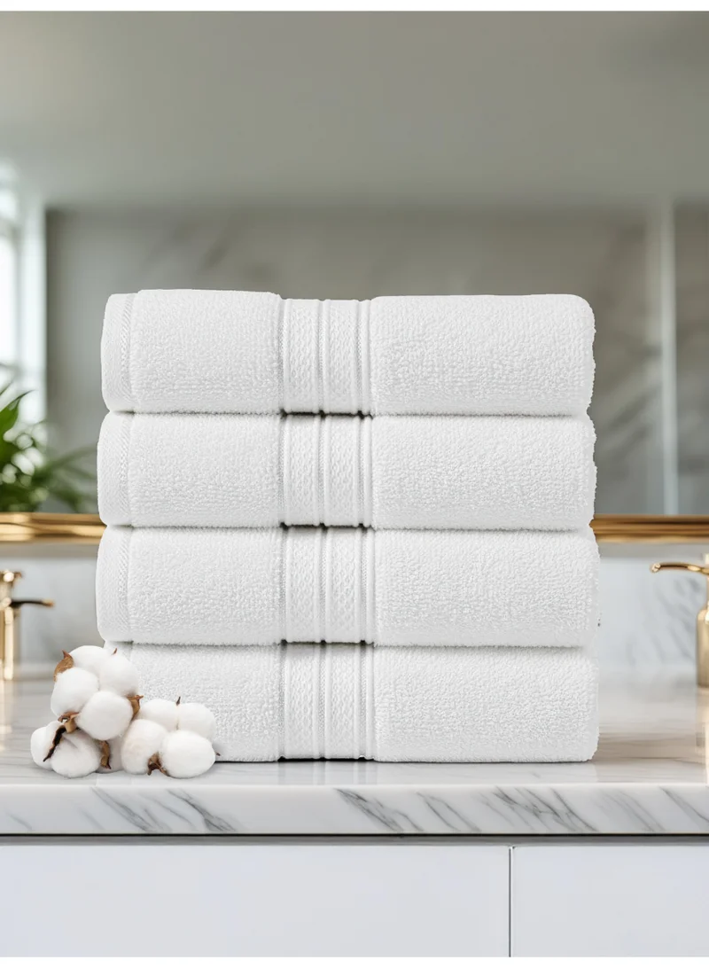Donetella 4-Pcs Premium Bath Towel Set (70x140 cm) – 600 GSM 100% Cotton,100% Combed Cotton 600 GSM | Quick Dry, Ultra-Absorbent, Thick & Plush | Ideal for Bath, Spa, Gym, Hotel & Everyday Luxury