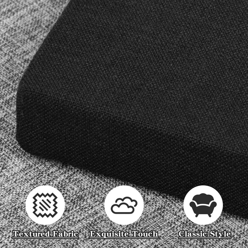 baibu 14 Inch Stool Cushion Square with Ties Set of 2  Non-Slip Bar Stool Square Seat Cushion with with Machine Washable Cover - Two Pads Only  Black (14"" (35CM)) - Image 5