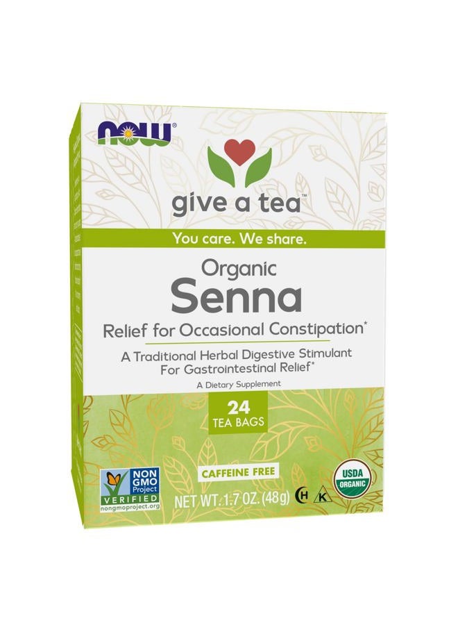 now Foods Senna Organic Tea, 24 Bags - Image 1