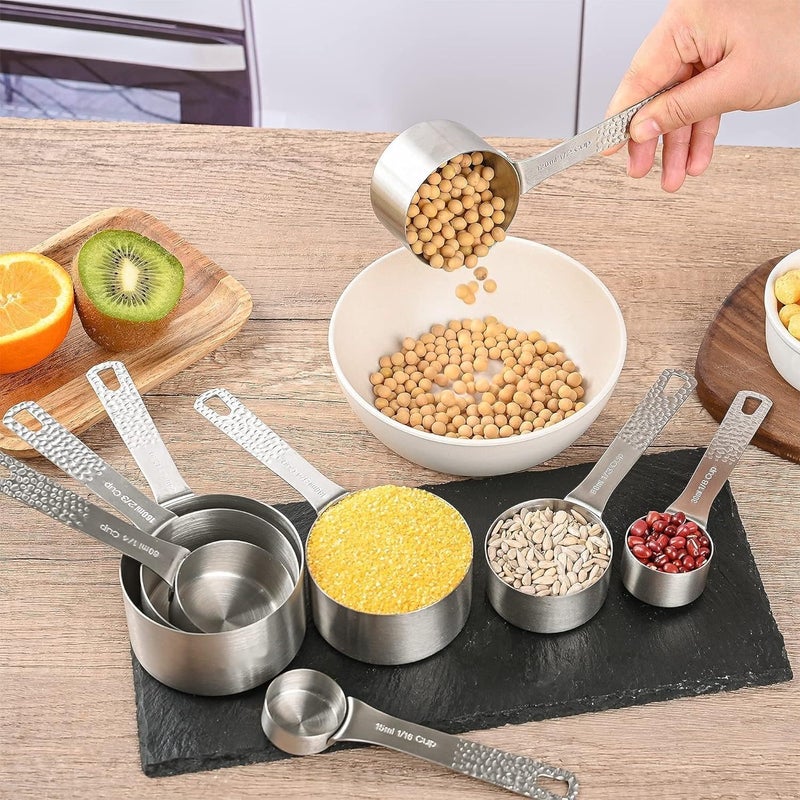 Smithcraft Measuring Cups, 18/8 Stainless Steel Measuring Cups Set of 8 for Baking or Kitchen Measure Tools - Image 4