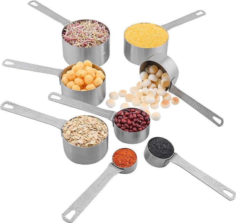 Smithcraft Measuring Cups, 18/8 Stainless Steel Measuring Cups Set of 8 for Baking or Kitchen Measure Tools - Image 3