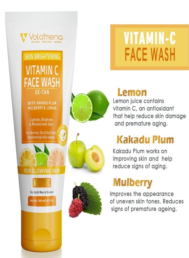 VOLAMENA WITH DEVICE Volamena Vitamin C Face Wash| With Orange & Vitamin C | For glowing Skin | Face Wash For women & Men100 ml - Image 3