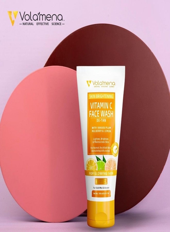 VOLAMENA WITH DEVICE Volamena Vitamin C Face Wash| With Orange & Vitamin C | For glowing Skin | Face Wash For women & Men100 ml - Image 1