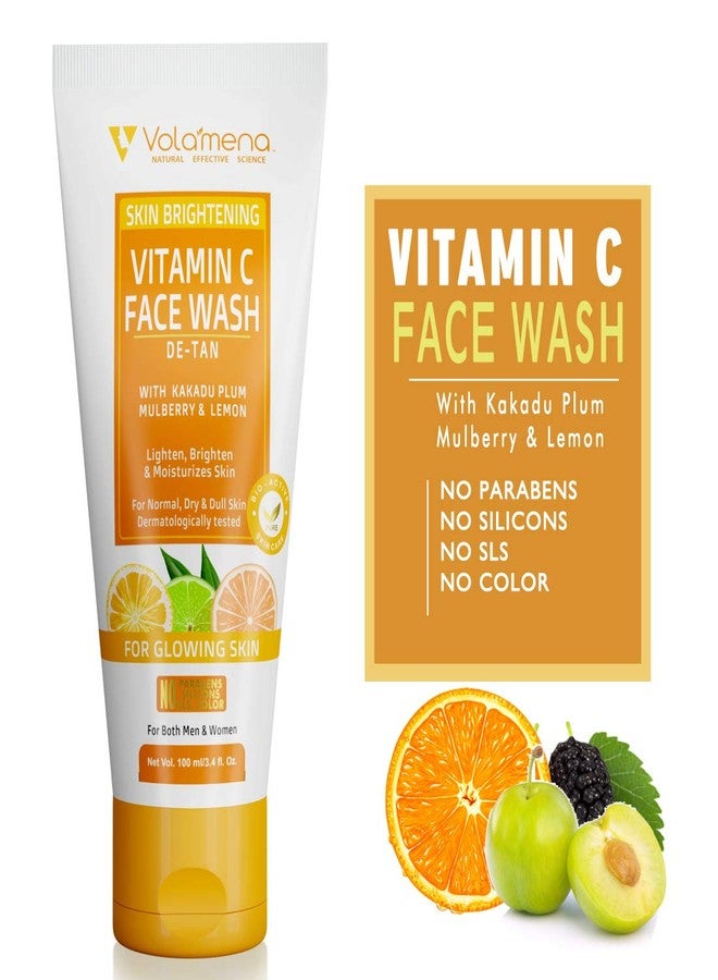 VOLAMENA WITH DEVICE Volamena Vitamin C Face Wash| With Orange & Vitamin C | For glowing Skin | Face Wash For women & Men100 ml - Image 2