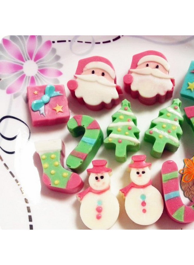 دانزي إكس قوالب شوكولاتة عيد الميلاد، قوالب حلوى جيلاتينية لعيد الميلاد، قوالب حلوى سيليكون من دانزيكس، عبوة من 3 قوالب حلوى لتزيين الكيك في حفلات الأعياد - أحمر وأخضر - Image 4