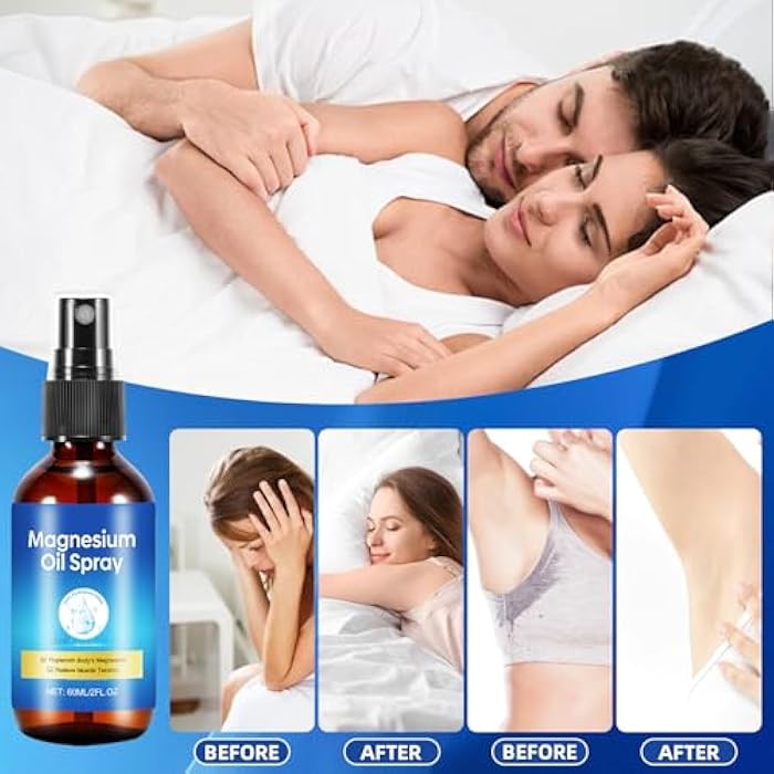 Qiaolimt Magnesium Spray, Pure Magnesium Oil Spray for Feet, Leak-Proof Portable Package, Magnesium Oil Body Care Natural Formula, Easy to Absorb and Soothe, 2 fl oz(2 Pack) - Image 3